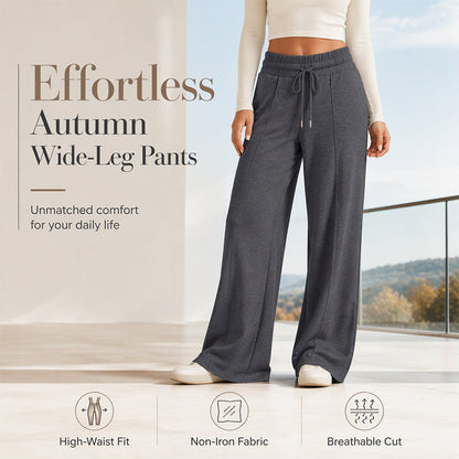 🔥👖 50% OFF! Calça Feminina de Perna Larga com Cintura Alta – Confortável, Fluida e Elegante