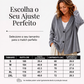 🔥🧥 50% OFF! Cardigã Feminino de Tricô em Veludo Cotelê com Decote em V – Macio, Elegante e Confortável