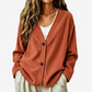 🔥🧥 50% OFF! Cardigã Feminino de Tricô em Veludo Cotelê com Decote em V – Macio, Elegante e Confortável