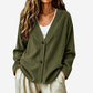 🔥🧥 50% OFF! Cardigã Feminino de Tricô em Veludo Cotelê com Decote em V – Macio, Elegante e Confortável
