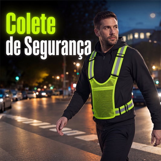 🔥🦺 50% OFF! Colete Refletivo de Alta Visibilidade – Mais Segurança, Conforto e Ajuste Fácil
