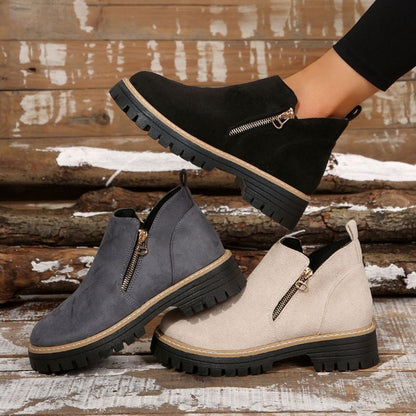 🔥👢 50% OFF! Bota Feminina de Cano Curto – Confortável, Antiderrapante e Resistente à Água