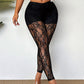 🔥👖 50% OFF! Calça Feminina de Renda Semitransparente – Elegante, Sensual e com Caimento Slim