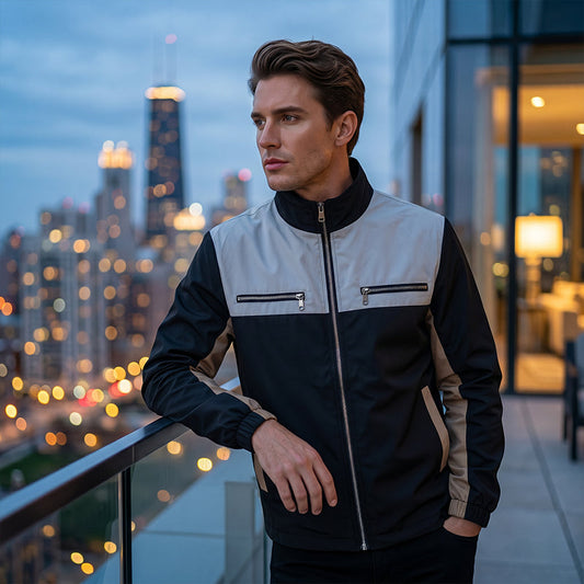 🔥🧥 50% OFF! Jaqueta Masculina de Blocos de Cores – Estilosa, Confortável e Versátil