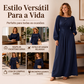 🔥👗 50% OFF! Vestido Longo Feminino Listrado com Cintura Elástica – Elegante, Confortável e Leve