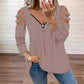 🔥👚 50% OFF! Camiseta Feminina com Zíper e Ombro Frio – Elegante, Moderna e Confortável