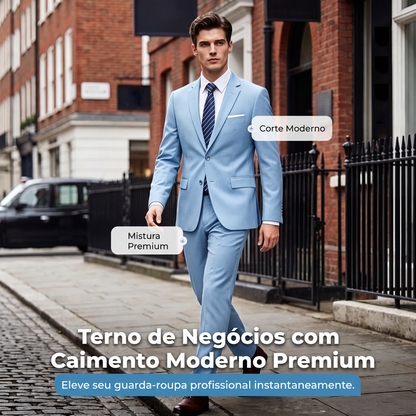 🔥🤵 50% OFF! Terno Masculino Moderno de 2 Peças – Elegante, Sob Medida e Confortável