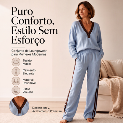 🔥👚 50% OFF! Conjunto Casual Feminino de 2 Peças – Confortável, Elegante e Perfeito para o Dia a Dia