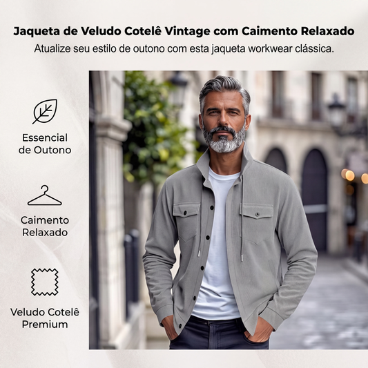 🔥👔 50% OFF! Jaqueta Masculina de Veludo Cotelê Premium – Estilo Vintage, Conforto e Elegância para o Dia a Dia