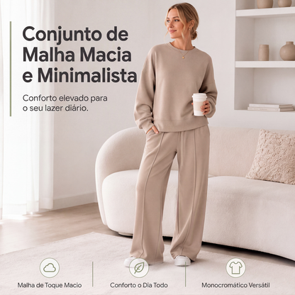 🔥 50% OFF! ✨ Conjunto Feminino de Tricô Premium – Conforto Macio, Estilo Elegante e Caimento Perfeito