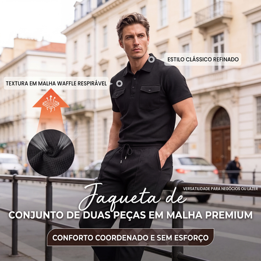 🔥 50% OFF! ✨ Conjunto Feminino de Tricô Waffle de 2 Peças – Confortável, Respirável e Elegante para o Dia a Dia