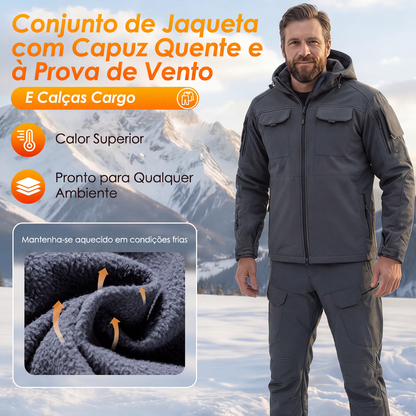 🔥 50% OFF! 🧥 Conjunto Tático Masculino Impermeável – Proteção Contra Frio, Vento e Chuva Para Aventuras ao Ar Livre