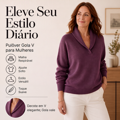🧶✨ Suéter Feminino com Gola Xale – Aconchego, Elegância e Conforto Para Todos os Momentos | 🔥 50% OFF