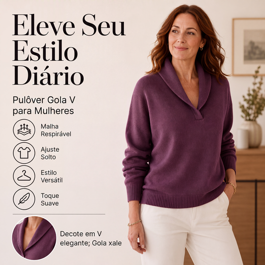 🧶✨ Suéter Feminino com Gola Xale – Aconchego, Elegância e Conforto Para Todos os Momentos | 🔥 50% OFF