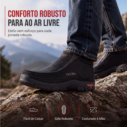 🔥 50% OFF! 👞 Calçado Masculino Slip-On de Couro PU – Confortável, Antiderrapante e Perfeito Para o Dia a Dia