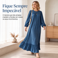 🔥 50% OFF! 👗 Vestido Longo Vintage Feminino com Babados – Elegante, Confortável e Perfeito Para Qualquer Ocasião