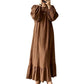 🔥 50% OFF! 👗 Vestido Longo Vintage Feminino com Babados – Elegante, Confortável e Perfeito Para Qualquer Ocasião