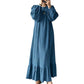 🔥 50% OFF! 👗 Vestido Longo Vintage Feminino com Babados – Elegante, Confortável e Perfeito Para Qualquer Ocasião