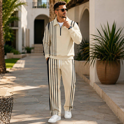 🔥 50% OFF! 👕 Conjunto de Agasalho Masculino com Meio Zíper e Calça – Confortável, Esportivo e Moderno