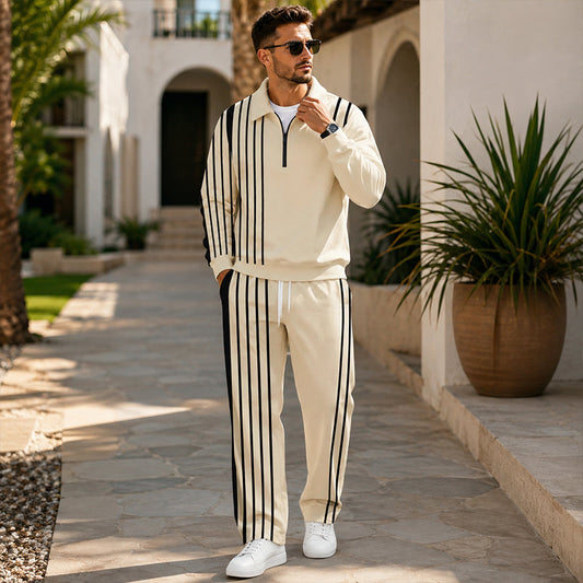 🔥 50% OFF! 👕 Conjunto de Agasalho Masculino com Meio Zíper e Calça – Confortável, Esportivo e Moderno