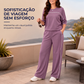 🔥 50% OFF! 👚 Conjunto Feminino Plus Size de 2 Peças – Modelagem Solta, Confortável e Fácil de Usar