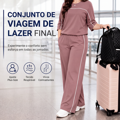 🔥 50% OFF! 👚 Conjunto Feminino Plus Size de 2 Peças – Modelagem Solta, Confortável e Fácil de Usar