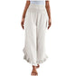 🔥 50% OFF! 👖 Calça Feminina de Algodão e Linho com Cintura Alta – Leve, Confortável e Elegante para o Dia a Dia