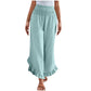 🔥 50% OFF! 👖 Calça Feminina de Algodão e Linho com Cintura Alta – Leve, Confortável e Elegante para o Dia a Dia