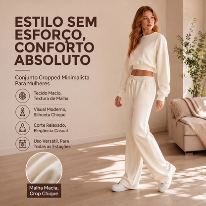 🔥 50% OFF! 👚👖 Conjunto Feminino de 2 Peças – Moletom e Calça Confortável, Estiloso e Perfeito Para o Dia a Dia