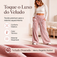 🔥 50% OFF! 👖 Calça Feminina Elegante de Veludo com Perna Larga – Conforto Luxuoso, Caimento Sofisticado e Estilo Moderno