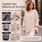 🔥 50% OFF! 🧶 Suéter Feminino Plus Size Gola Careca – Confortável, Elegante e Perfeito para Dias Frios