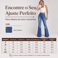 🔥 50% OFF! 👖 Calça Jeans Flare Feminina de Cintura Alta com Rebites – Modelagem Elegante, Silhueta Alongada e Estilo Moderno