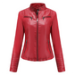 🔥 50% OFF HOJE! 🏍️ Jaqueta Feminina de Couro Sintético Slim Fit – Valorize Sua Silhueta Com Muito Estilo ✨