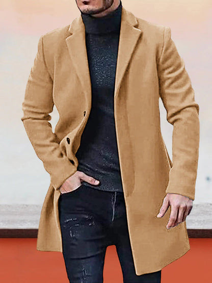 🔥 50% OFF HOJE! 🧥 Casaco Masculino de Lã Elegante – Estilo Sofisticado e Conforto Para Dias Frios ✨