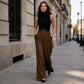 🔥 50% OFF HOJE! 👖 Calças Wide Leg Listradas Femininas – Estilo Elegante Que Valoriza Sua Silhueta ✨