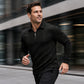 🔥 50% OFF HOJE! 👕 Camiseta Masculina Manga Longa com Meio Zíper – Estilo Elegante e Conforto Para Todos os Dias ✨