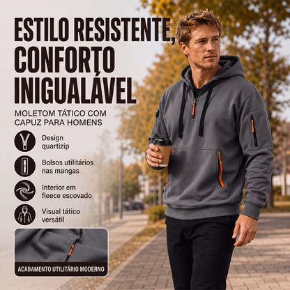 🔥 50% OFF HOJE! 👕 Moletom Esportivo Masculino com Zíper de Quarto – Conforto, Estilo e Versatilidade Para o Dia a Dia ✨