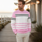 🔥 50% OFF HOJE! 👕  Moletom Masculino Color Block com Listras – Estilo Moderno, Conforto Casual e Visual Único Para o Dia a Dia ✨