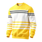 🔥 50% OFF HOJE! 👕  Moletom Masculino Color Block com Listras – Estilo Moderno, Conforto Casual e Visual Único Para o Dia a Dia ✨