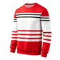 🔥 50% OFF HOJE! 👕  Moletom Masculino Color Block com Listras – Estilo Moderno, Conforto Casual e Visual Único Para o Dia a Dia ✨