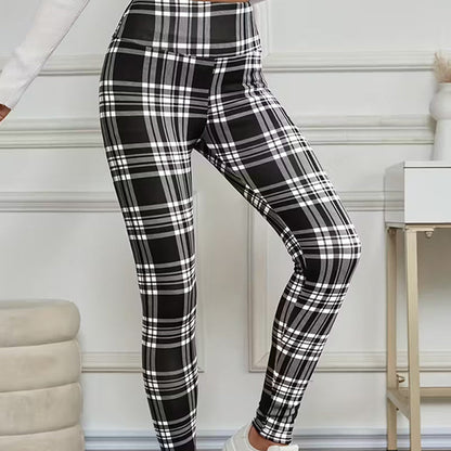 🔥 50% OFF HOJE! 👖  Legging Feminina Térmica Xadrez de Cintura Alta – Aquecimento, Conforto e Modelagem Elegante Para os Dias Frios ❄️