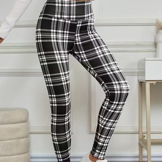 🔥 50% OFF HOJE! 👖  Legging Feminina Térmica Xadrez de Cintura Alta – Aquecimento, Conforto e Modelagem Elegante Para os Dias Frios ❄️