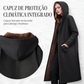 🔥 50% OFF HOJE! 🧥  Casaco Longo Feminino com Capuz e Forro Felpudo – Elegância Vintage, Calor Aconchegante e Estilo Sofisticado Para o Inverno ✨