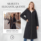 🔥 50% OFF HOJE! 🧥  Casaco Longo Feminino com Capuz e Forro Felpudo – Elegância Vintage, Calor Aconchegante e Estilo Sofisticado Para o Inverno ✨