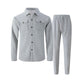 🔥 50% OFF HOJE! 👕  Conjunto Masculino Waffle de 2 Peças com Camisa e Calça – Conforto Premium, Estilo Casual e Visual Moderno Para Todos os Momentos ✨