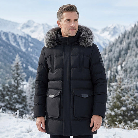 🔥 50% OFF HOJE! 🧥  Jaqueta Acolchoada Masculina de Inverno com Gola de Pele – Aquecimento, Conforto e Proteção Elegante Para os Dias Frios ❄️
