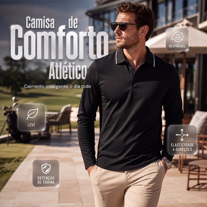 🔥 50% OFF HOJE! 👕  Camisa Esportiva de Golfe Masculina de Manga Curta – Estilo Elegante, Conforto Respirável e Visual Sofisticado Para o Dia a Dia ✨