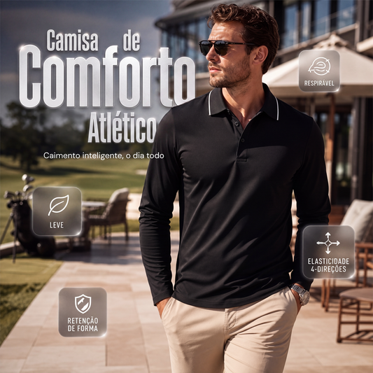 🔥 50% OFF HOJE! 👕  Camisa Esportiva de Golfe Masculina de Manga Curta – Estilo Elegante, Conforto Respirável e Visual Sofisticado Para o Dia a Dia ✨