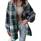 🔥 50% OFF HOJE! 🧥  Jaqueta Feminina Xadrez com Capuz – Conforto Aconchegante, Estilo Clássico e Visual Elegante Para os Dias Frios ✨