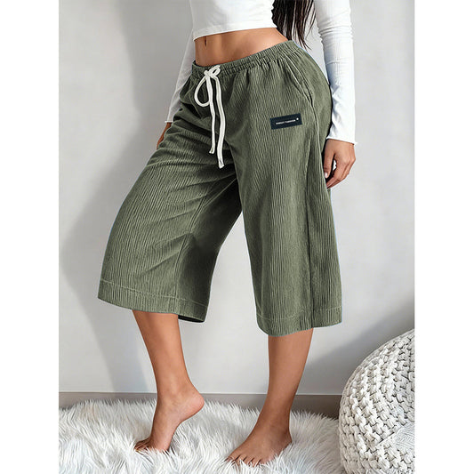 🔥 50% OFF HOJE! 👖  Calça Feminina Pantalona Canelada de Perna Larga – Conforto Leve, Caimento Elegante e Estilo Versátil Para Todos os Momentos ✨